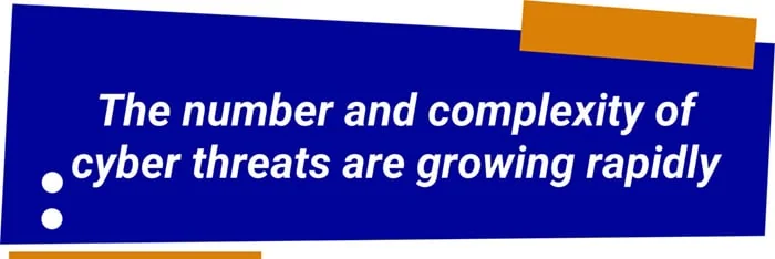 The number and complexity of cyber threats is growing rapidly