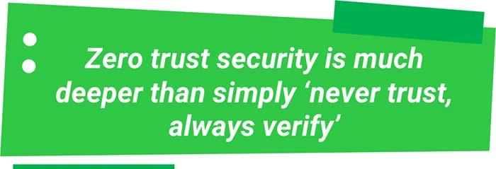 Zero trust security is much deeper than simply ‘never trust, always verify’