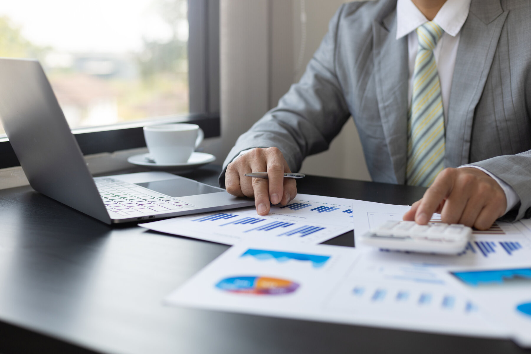 Financial professionals collaborating in a secure data room